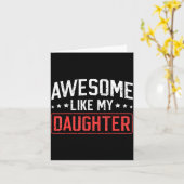 Awesome Like My Daughter Funny Dad Daddy Papa Mom  Kaart (Gele Bloem)