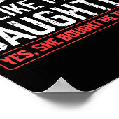 Awesome Like My Daughter Funny Dad Daddy Papa Mom Poster (Hoek)