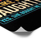 Awesome Like My Daughter Funny Dad Daddy Papa Mom  Poster (Hoek)