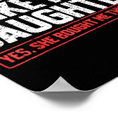 Awesome Like My Daughter Funny Dad Daddy Papa Mom  Poster (Hoek)