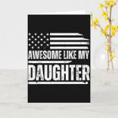 Awesome Like My Daughter Funny Dad Fathers  Kaart (Gele Bloem)