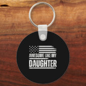 Awesome Like My Daughter Funny Dad Fathers Sleutelhanger (Voorkant)