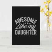 Awesome Like My Daughter Funny Fathers Day Cket De Kaart (Gele Bloem)