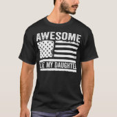 Awesome Like My Daughter Funny Fathers Day Daddy D T-shirt (Voorkant)