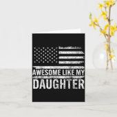 Awesome Like My Daughter Men Funny Fathers Day Dad Kaart (Gele Bloem)