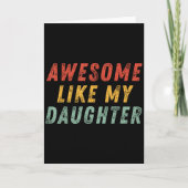 Awesome Like My Daughter Men Funny Fathers Day Dad Kaart (Voorkant)