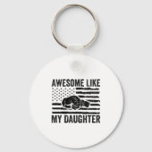 Awesome Like My Daughter Men Funny Fathers Day Dad Sleutelhanger (Voorkant)