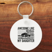 Awesome Like My Daughter Men Funny Fathers Day Dad Sleutelhanger (Voorkant)