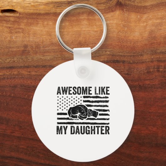 Awesome Like My Daughter Men Funny Fathers Day Dad Sleutelhanger (Voorkant)