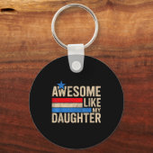 Awesome Like My Daughter Men Funny Fathers Day Dad Sleutelhanger (Voorkant)