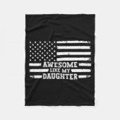Awesome Like My Daughter Men Funny  Fleece Deken (Voorkant)