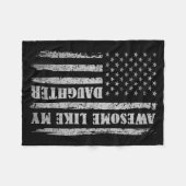 Awesome Like My Daughter Men Funny For Dad Fathers Fleece Deken (Voorkant (Horizontaal))