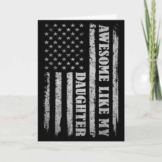 Awesome Like My Daughter Men Funny For Dad Fathers Kaart (Voorkant)