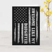 Awesome Like My Daughter Men Funny For Dad Fathers Kaart (Gele Bloem)