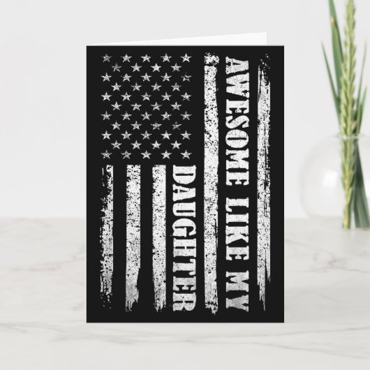 Awesome Like My Daughter Men Funny For Dad Fathers Kaart (Voorkant)