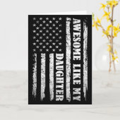 Awesome Like My Daughter Men Funny For Dad Fathers Kaart (Gele Bloem)