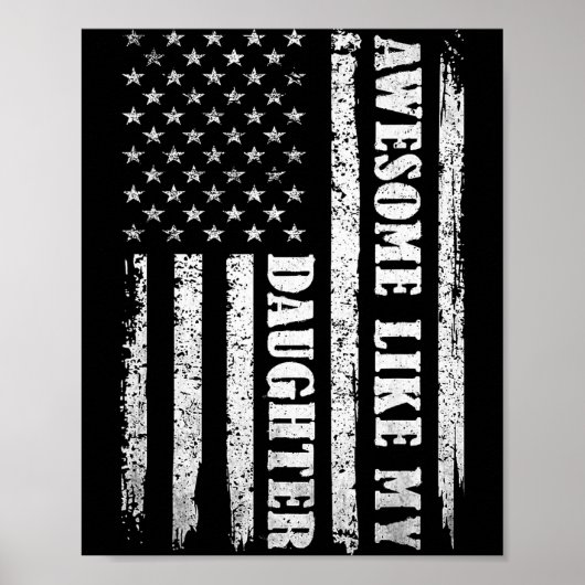 Awesome Like My Daughter Men Funny For Dad Fathers Poster (Voorkant)