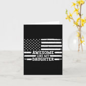 Awesome Like My Daughter Men Funny  Kaart (Gele Bloem)