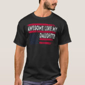 Awesome Like My Daughter  Retro Father s Day USA F T-shirt (Voorkant)