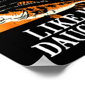 Awesome Like My Daughter Retro Fishing Dad Funny F Poster (Hoek)