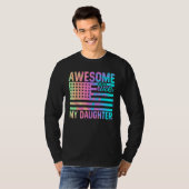 Awesome Like My Daughter Retro Men Dad  Fathers 1 T-shirt (Voorkant volledig)
