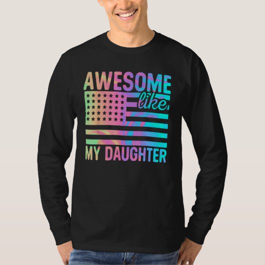 Awesome Like My Daughter Retro Men Dad  Fathers 1 T-shirt (Voorkant)