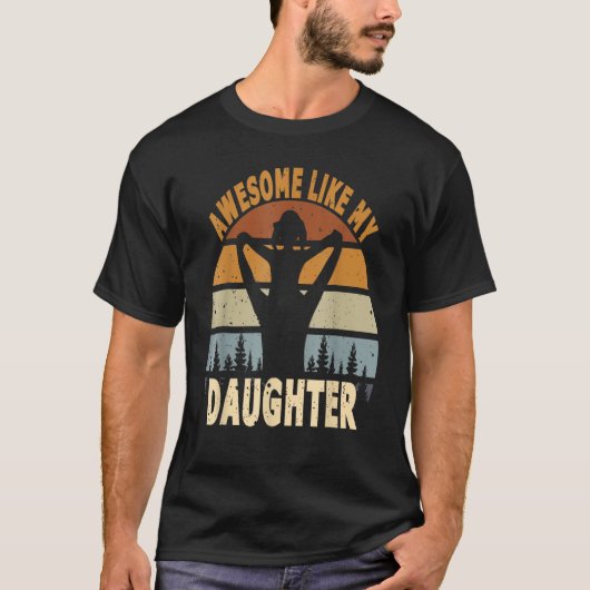 Awesome Like My Daughter Retro Men Dad Fathers 9 T-shirt (Voorkant)