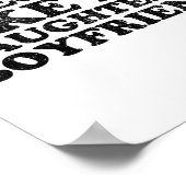 Awesome Like My Daughters Boyfriend Funny Mom Dad  Poster (Hoek)