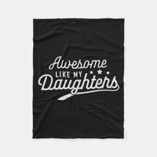 Awesome Like My Daughters Men Funny Fathers Day Da Fleece Deken (Voorkant)