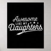Awesome Like My Daughters Men Funny Fathers Day Da Poster (Voorkant)