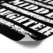 Awesome Like My Middle Daughter Men Funny For Dad  Poster (Hoek)