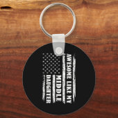 Awesome Like My Middle Daughter Men Funny For Dad Sleutelhanger (Voorkant)