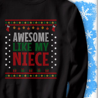 Awesome Like My Niece Christmas Knit Sweater Look