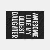 Awesome Like My Oldest Daughter Funny Dad Jokes Fa Fleece Deken (Voorkant (Horizontaal))