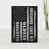 Awesome Like My Oldest Daughter Men Funny For Dad Kaart (Voorkant)