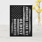 Awesome Like My Oldest Daughter Men Funny For Dad  Kaart (Gele Bloem)