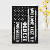 Awesome Like My Oldest Daughter Men Funny For Dad  Kaart (Gele Bloem)