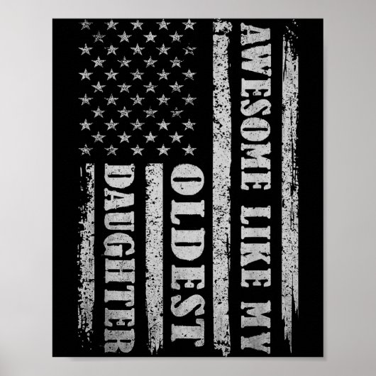 Awesome Like My Oldest Daughter Men Funny For Dad  Poster (Voorkant)