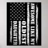 Awesome Like My Oldest Daughter Men Funny For Dad Poster (Voorkant)