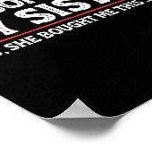 Awesome Like My Sister Sarcastic Funny Brother  Poster (Hoek)