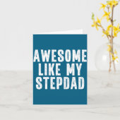 Awesome Like My Stepdad Quote Funny Fathers Day Ap Kaart (Gele Bloem)