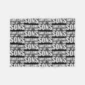 Awesome Like My Three Sons Mother's Day and Fleece Deken (Voorkant (Horizontaal))