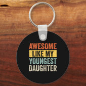 Awesome Like My Youngest Daughter Funny Father's D Sleutelhanger (Voorkant)
