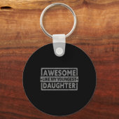 Awesome Like My Youngest Daughter Men Fathers Day  Sleutelhanger (Voorkant)