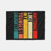 Awesome Like My Youngest Daughter Mother's Day Fat Fleece Deken (Voorkant (Horizontaal))