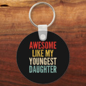 Awesome Like My Youngest Daughter Mother's Day Fat Sleutelhanger (Voorkant)