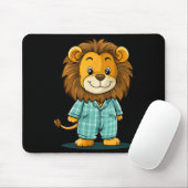 Awesome Lion In Pajama For Funny Animal Sleepwear Muismat (Met muis)
