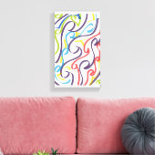 Awesome Maori style ribbon art Canvas Afdruk (Insitu (Woonkamer))