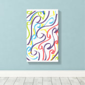 Awesome Maori style ribbon art Canvas Afdruk (Insitu (Houten vloer))