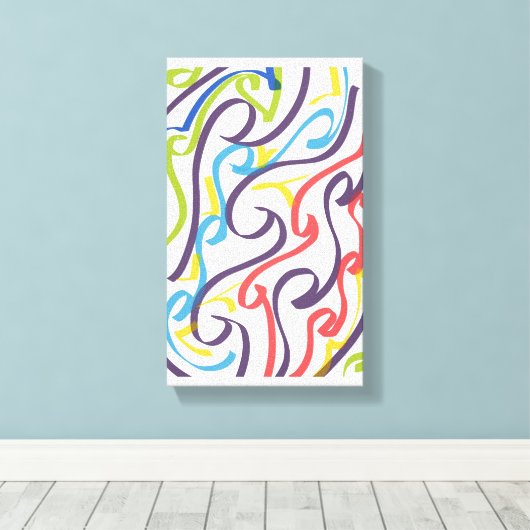 Awesome Maori style ribbon art Canvas Afdruk (Insitu (Houten vloer))